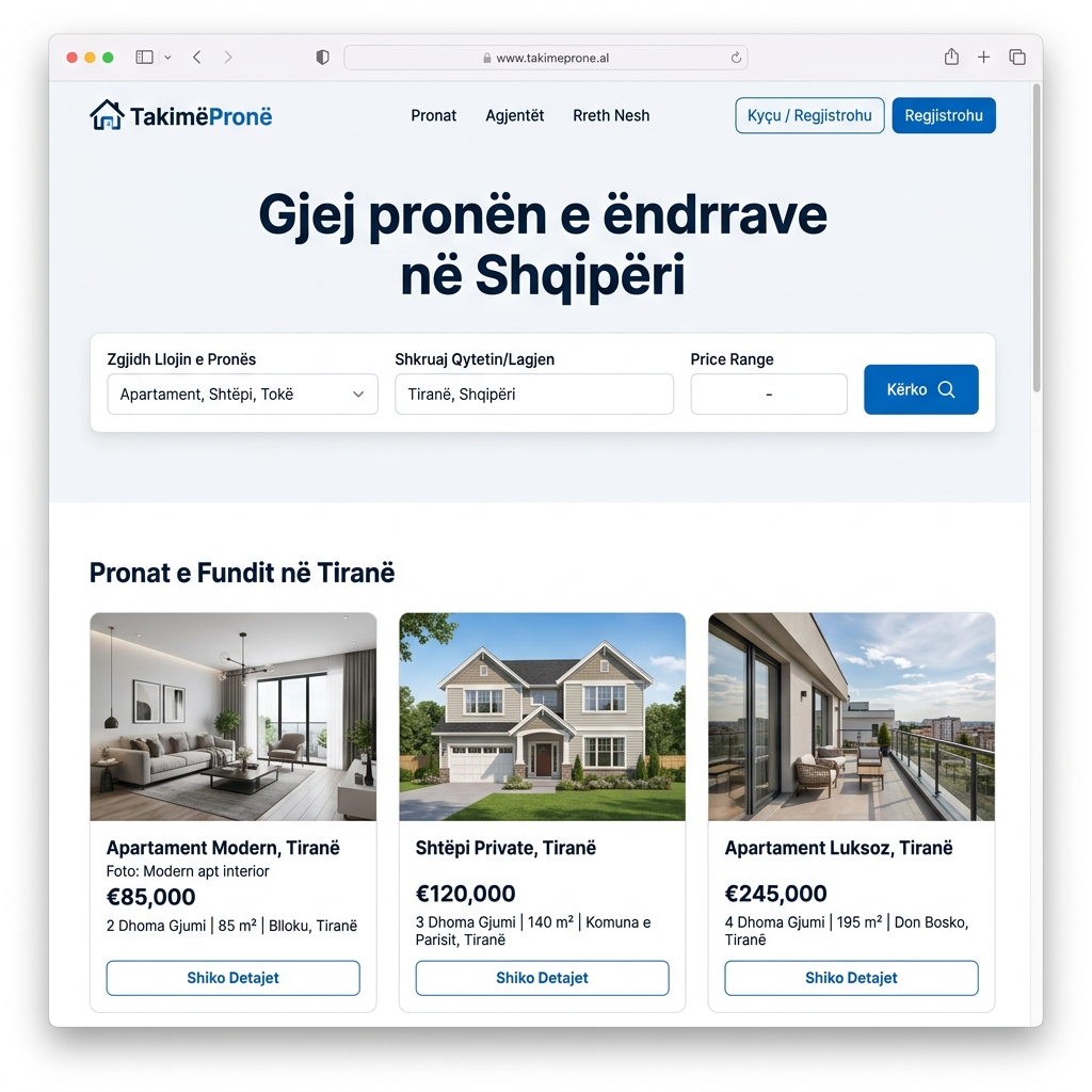 TakimëPronë real estate platform